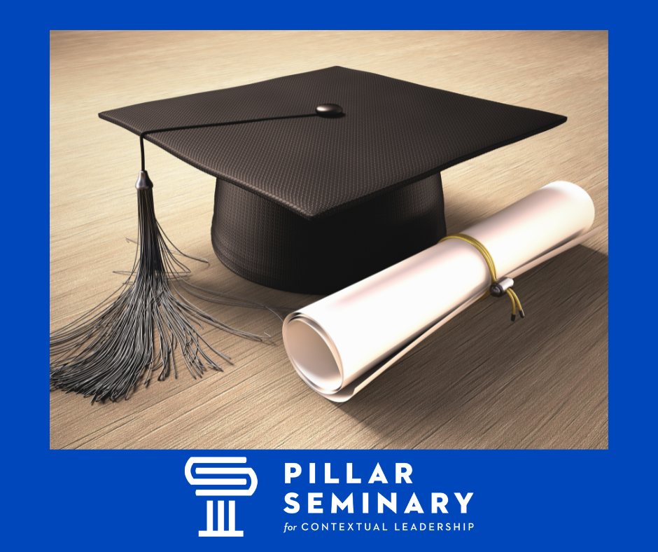 Cap and Diploma with Pillar Logo